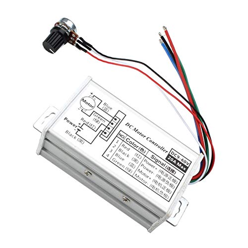 1pc PWM DC 9V-60V 20A Stepless Variable Speed Pulse Width Motor Speed Regulation Switch Speed Controller