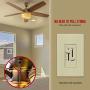 ENERLITES 3 Speed Ceiling Fan Control and LED Dimmer Light Switch, Light and Fan Combination Switch, Single Pole, 2.5A, 300W Incandescent, No Neutral Wire Required, 17001-F3-I-F, Ivory