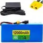 WOGQX 18650 Lithium-Ion Battery Pack 48V 12Ah Electric Bicycle Scooter Battery Pack Waterproof with BMS and Charger for E-Bike Scooter 250W 350W 500W 750W 1000W Motor
