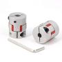 Zeberoxyz 2PCS 5mm to 8mm Aluminium Plum Flexible Shaft Coupling Diameter25mm Length30mm 5x8mm Motor Connector Flexible Coupler for 3D Printer CNC Machine and Servo Stepped Motor（5x8mm）