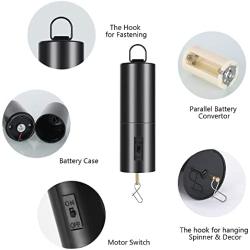 Ainiv Wind Spinner Motor, 30RPM Hanging Display Motor for Wind Spinner Ornament Hanging Decor Wind Chimes Baby Crib Mobile 1 D Battery or 3 AA Batteries Operated Motor with Parallel Battery Converter