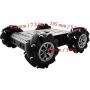 SmaringWing Premium 4WD Mecanum Wheel Robotic Chassis Kit for Arduino / Raspberry pi / Micobit, C400 96mm Omnidirectional Wheel DIY Smart RC Metal Car Chassis Platform with DC Speed Encoder Motor