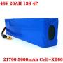 Wnicek E-Bike Battery 48V Lithium Battery Pack 20AH Li-ion Battery, for 500W 750W 1000W Motor Fit for Electric Bicycle Scooter Electric Tricycles Golf Cart with Charger and BMS