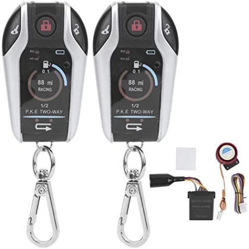 Motorcycle Alarm System,Yctze 2 Way Alarm System Universal ABS Motorcycle Anti‑Theft Remote Control for Security 12V with Remote Start for Most Motorcycle