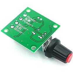 WOWOONE 2Pcs PWM DC Motor Speed Controller 12v 7.2v 6v 5v 3v 1.8v 2A 30W, Low Voltage PWM Speed Controller for Electric Motor, PWM Controller 1803BK 1803B, Variable Speed DC Motor Control With Switch