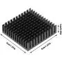 3D Printer Aluminum Heatsink Cooling Radiator, Compatible with NEMA 17 42 Stepper Motor Black