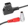2-Pin Right-Angled Power Cable to D-tap/P-tap for Teradek/SMALLHD/ARRI/RED/Zcam/TILTA/Paralinx/Preston/Hollywood/Switronix/Panasonic 17.3 inches