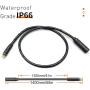 E-Bike 9 Pin Hub Motor Extension Cable Waterproof Extension Cable for Electric Bike and Escooter Female to Male 60/130/160cm Wire of Conversion Kit