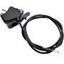 7/8 22mm Thumb Throttle Cable Accelerator Control Handle Assembly Replacement for 50cc 70cc 90cc 110cc 125cc 250cc TaoTao ATV Quad Go Kart Pit Bike (with 4 Cable Ties)