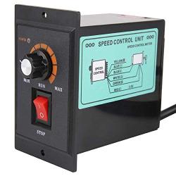 Motor Speed Controller, US-52-RED Single Phase AC Motor Speed Controller, 300W/400W/500W High Precision Electric Motor Speed Regulator, AC 220V, 50/60Hz(300W)