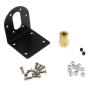 DGZZI Gear Reduction Motor Holder 1Set Black 37mm DC Geared Motor Mounting L Shaped Bracket with 6mm Hexagonal Coupling and Mounting Screws