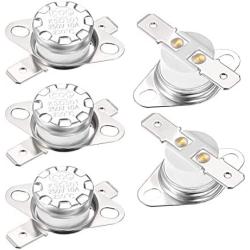 uxcell KSD301 Thermostat 230°C/446°F 10A Normal Closed N.C Adjust Snap Disc Temperature Switch for Microwave,Oven,Coffee Maker 5pcs