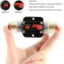 40A Inline Circuit Breaker Reset Fuse, 12V-24V DC Reset Fuse Holder 40 amp with Manual Reset for Car Audio Stereo Switch and Solar Inverter System (2 Pack)