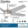 Minka Aire F781L-BNW Chubby 58