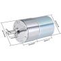 uxcell 24V DC 800 RPM Gear Motor High Torque Electric Reduction Gearbox Eccentric Output Shaft