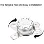 uxcell KSD301 Thermostat 165°C/329°F 10A Normal Closed N.C Adjust Snap Disc Temperature Switch for Microwave,Oven,Coffee Maker 5pcs