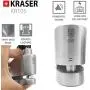 KRASER KR10S Motorcycle Lock with Alarm 120dB Anti Theft Alarm Lock, Approved Disc Brake Lock Security for Motorcycles, Disc Lock Motorcycle Motorbike Scooter, Locking Shaft ø10, Stainless Steel