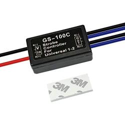 YUNPICAR 12V GS-100C Car Flash Strobe Controller with Remote Flasher Module for LED Brake Light Tail Stop Light