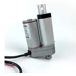 12V 1 Inch Stroke Linear Actuator 200lbs（900N）Maximum Lift with Mounting Brackets 5mm/s
