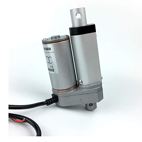 12V 1 Inch Stroke Linear Actuator 200lbs（900N）Maximum Lift with Mounting Brackets 5mm/s