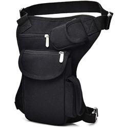 Augot Canvas Drop Leg Bag for Men Women, Multifunction Tactical Thigh Drop Leg Thigh Bag, Thigh Fanny Pack Motorcycle Leg Bag, Drop Hip Bag Thigh Purse for Men Women Outdoor Motor Bike Cycling Hiking