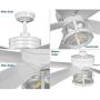 Midvale Collection 5-Blade White 56-Inch AC Motor Coastal Ceiling Fan