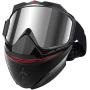 Motorcycle Helmet Goggles with Removable Face Mask Detachable Dust-proof ATV Dirt Bike Riding Glasses Fog-proof Mouth Filter Adjustable Non-slip Strap Off Road Motocross Goggle