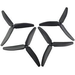 Upgraded Propellers Three Blades Two Blades Main Blade Propeller Motors with Metal Gears for Hubsan H502E H502S Drone Replacement CCW CW RC Quadcopter Spare Parts Set (Black)