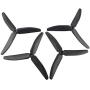 Upgraded Propellers Three Blades Main Blade Propeller Motors with Metal Gears for Hubsan H502E H502S Drone Replacement CCW CW RC Quadcopter Spare Parts Set (Black)
