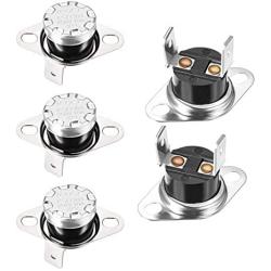uxcell KSD301 Thermostat 40°C/104°F 10A Normally Open N.O Adjust Snap Disc Temperature Switch for Microwave Oven Coffee Maker 5pcs