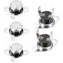 uxcell KSD301 Thermostat 40°C/104°F 10A Normally Open N.O Adjust Snap Disc Temperature Switch for Microwave Oven Coffee Maker 5pcs
