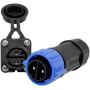 Trolling Motor Plug Receptacle Set for Marine Boat, Waterproof 12/24/36/48 Volt Trolling Motor Connector Kit for Down Rigger, Fishing Reel, DC Power, Trolling Motor Accessories