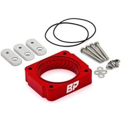 BlackPath - Fits Ford F-150 F-250 Super Duty F-350 Super Duty Throttle Body Spacer Performance (Red) T6 Billet