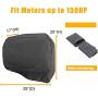 AKEfit Outboard Motor Cover, Waterproof & Sunproof Boat Motor Covers,Motor Hood Cover with 600D Heavy Duty Oxford Fabric Extra PVC Coating,Fits Motor Up to 150Hp