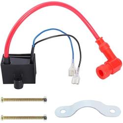 QAZAKY High Performance CDI Ignition Coil Compatible with 49cc - 50cc 60cc 66cc 80cc 2-stroke Engine Motor Motorized Bicycle Bike With Mounting Parts