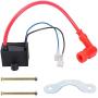 QAZAKY High Performance CDI Ignition Coil Compatible with 49cc - 50cc 60cc 66cc 80cc 2-stroke Engine Motor Motorized Bicycle Bike With Mounting Parts