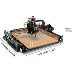 4040-XE CNC Router Machine + Spiral End Mills for Aluminum Cutting Drilling Engraving
