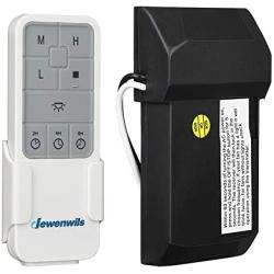 DEWENWILS Ceiling Fan Remote Control Kit with Dimmer Wireless, 3 Speeds Adjustable Countdown, LED Compatible Dimmable, 3 in 1 Function Replacement of Universal AC Motor Ceiling Fan Light, UL Listed