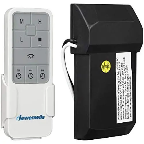 DEWENWILS Ceiling Fan Remote Control Kit with Dimmer Wireless, 3 Speeds Adjustable Countdown, LED Compatible Dimmable, 3 in 1 Function Replacement of Universal AC Motor Ceiling Fan Light, UL Listed
