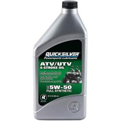 Quicksilver 8M0149407 5W-50 Full Synthetic 4-Stroke ATV/UTV Engine Oil – 1 Quart