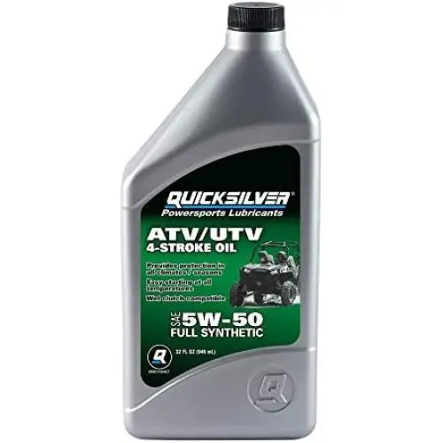 Quicksilver 8M0149407 5W-50 Full Synthetic 4-Stroke ATV/UTV Engine Oil – 1 Quart