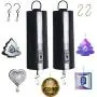 WINUSD 2PCS Wind Spinner Motor, Hanging Display Rotating Motor 28 RPM Multi-Purposes for Hanging Garden Spinners and Wind Chimes ,Indoor & Outdoor Use (Black)