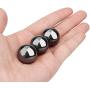Anzmtosn DIY Science Kit Large Magnets 20 PCS Hematite Magnetic Stones, Neat Polished Magnets for Home Office Kids, Refrigerator Or Neat Party Gift, Metal Black