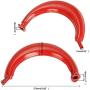 FVRITO 40mm Half Moon Curving Exhaust Muffler Pipe Silencer Gasket Fuel Line Filter and Spark Plug for 2 Stroke 80cc 66cc 60cc 49cc Engine Gas Motorized Bicycle Motor Bike Red
