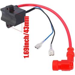 QAZAKY High Performance CDI Ignition Coil Compatible with 49cc - 50cc 60cc 66cc 80cc 2-stroke Engine Motor Motorized Bicycle Bike With Mounting Parts