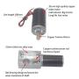 ViaGasaFamido Worm Gear Motor, DC High Torque Motor, Metal Reduction Gearbox Motor Reversible Electric Turbo Speed Reduction Motor with Ball Bearing 24V 8mm Shaft(100RPM)