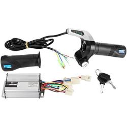 Speed Controller Throttle Grip Kit, DC 36V 32A 1000W Electric Bike Brushed Speed Box Controller Throttle Grip Kit for 7/8in Handle Bar