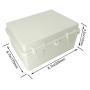 LMiEtool Junction Box, ABS Plastic, IP65 Waterproof Dustproof Universal Electrical Enclosure, Hinged Shell Outdoor and Indoor Usage Project Box, 8.7