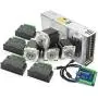 RATTMMOTOR 4 Axis USB Mach3 CNC Controller Kit Nema23 Stepper Motor Single Shaft 76mm 270Oz-in 3A 1.8Nm+CNC Motion Control Board Signal Output 0-10V+TB6600 Driver 4A+350W 24V DC Switch Power Supply