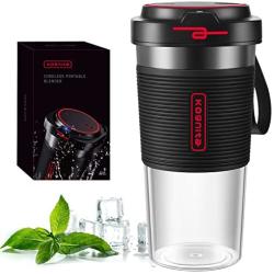 Portable Blender, Kognita Cordless Portable Blender for Shakes and Smoothies, 17OZ Personal Blender for Shakes and Smoothies, Handheld Blender with USB Rechargeable Batteries, BPA-Free
